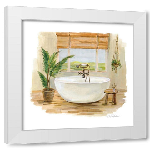Sunny Spa I White Modern Wood Framed Art Print by Vassileva, Silvia