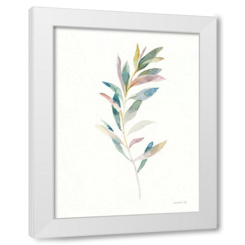 Greenery I White Modern Wood Framed Art Print by Nai, Danhui