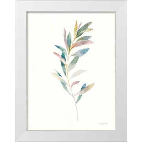 Greenery I White Modern Wood Framed Art Print by Nai, Danhui