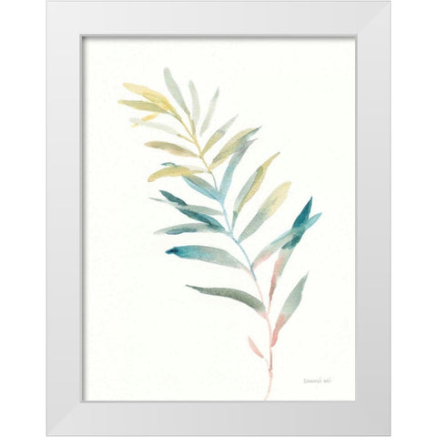 Greenery II White Modern Wood Framed Art Print by Nai, Danhui