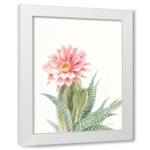 Pastel Desert II White Modern Wood Framed Art Print by Nai, Danhui