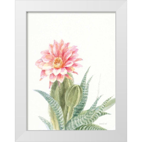Pastel Desert II White Modern Wood Framed Art Print by Nai, Danhui