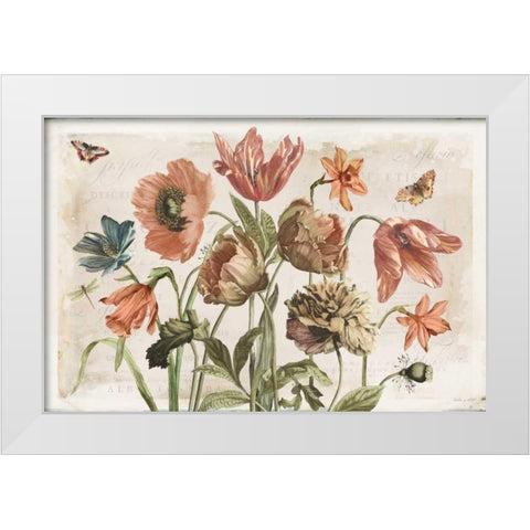 Antiquarian Blooms II White Modern Wood Framed Art Print by Pertiet, Katie