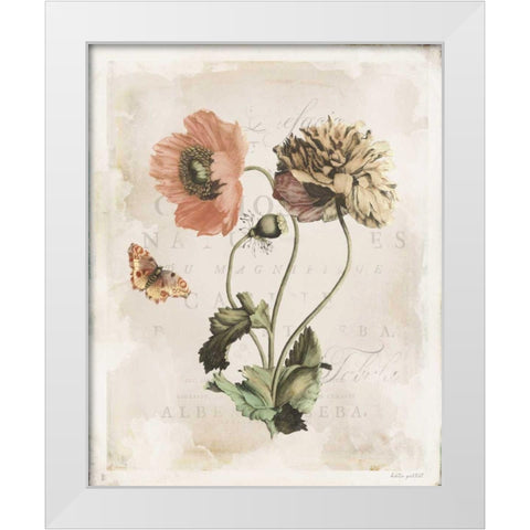 Antiquarian Blooms IV White Modern Wood Framed Art Print by Pertiet, Katie