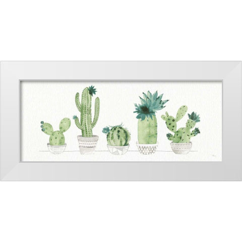 Sweet Succulents I Panel White Modern Wood Framed Art Print by Studio, Pela