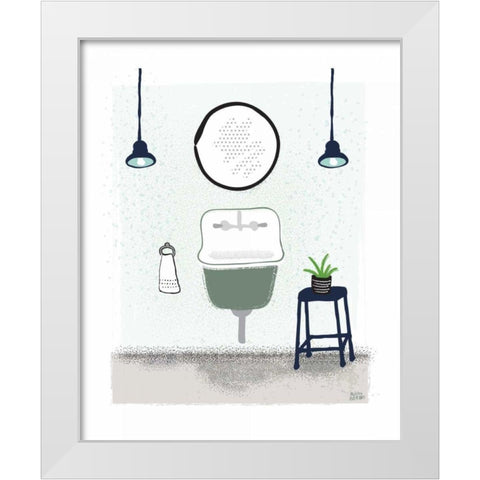 Bold Bath II BG White Modern Wood Framed Art Print by Averinos, Melissa
