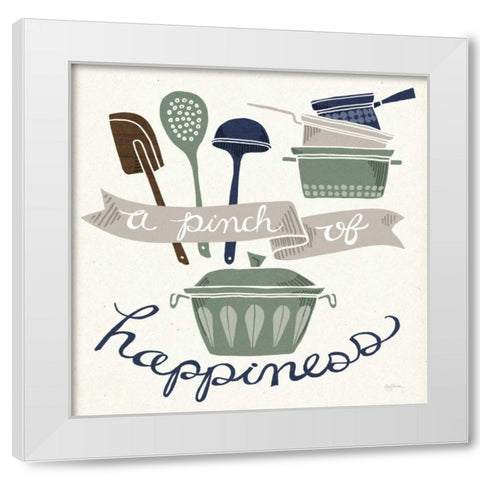 A Pinch of Happiness Winter White Modern Wood Framed Art Print by Urban, Mary