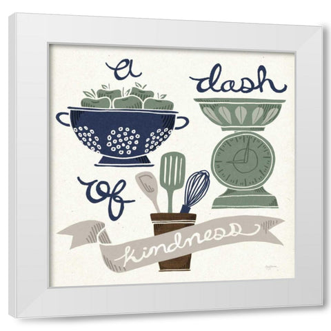 A Dash of Kindness Winter White Modern Wood Framed Art Print by Urban, Mary