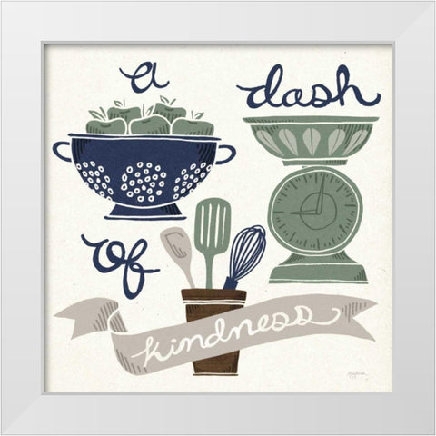 A Dash of Kindness Winter White Modern Wood Framed Art Print by Urban, Mary