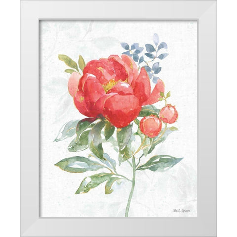 Floral Focus VII White Modern Wood Framed Art Print by Grove, Beth