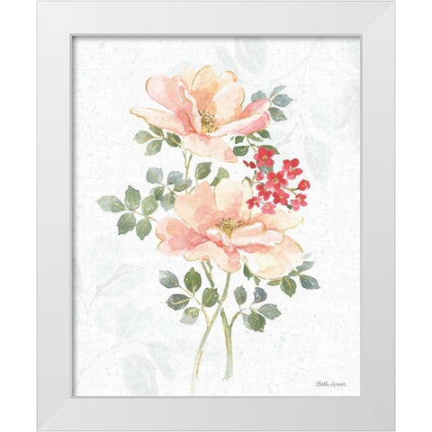 Floral Focus VIII White Modern Wood Framed Art Print by Grove, Beth
