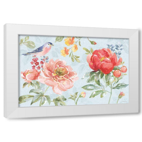 Floral Focus I Blue White Modern Wood Framed Art Print by Grove, Beth
