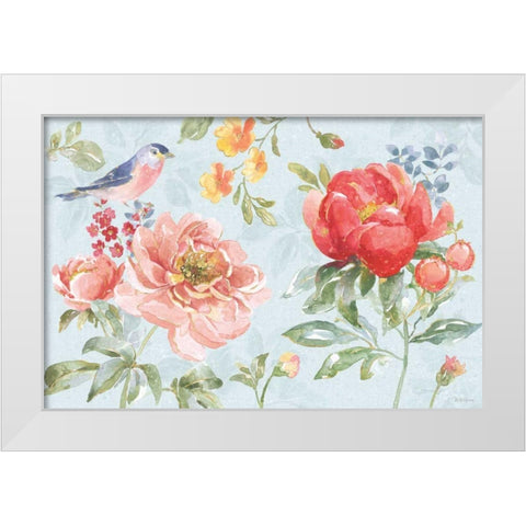 Floral Focus I Blue White Modern Wood Framed Art Print by Grove, Beth