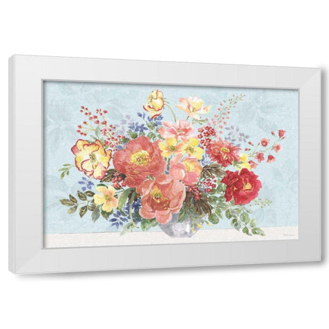 Floral Focus V Blue White Modern Wood Framed Art Print by Grove, Beth