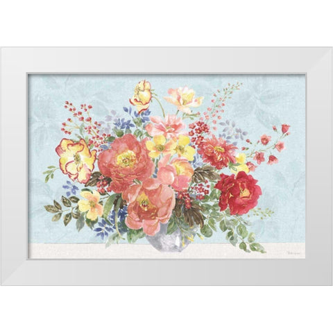 Floral Focus V Blue White Modern Wood Framed Art Print by Grove, Beth