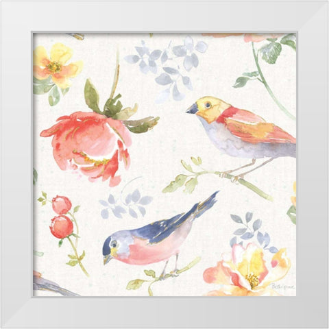 Floral Focus Pattern IIIA White Modern Wood Framed Art Print by Grove, Beth