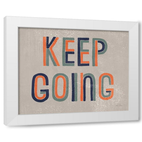 Retro Words II Gray Crop White Modern Wood Framed Art Print by Marshall, Laura
