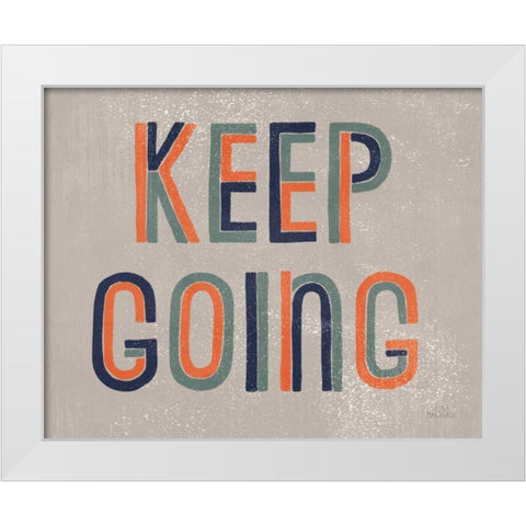 Retro Words II Gray Crop White Modern Wood Framed Art Print by Marshall, Laura