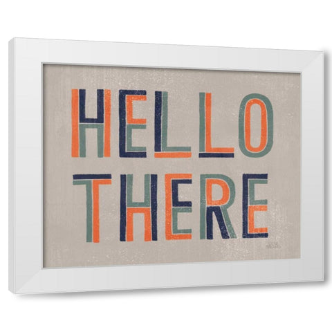 Retro Words III Gray Crop White Modern Wood Framed Art Print by Marshall, Laura