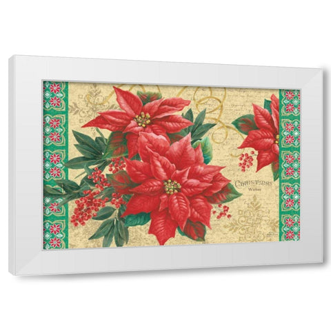 Christmas Floral White Modern Wood Framed Art Print by Grove, Beth