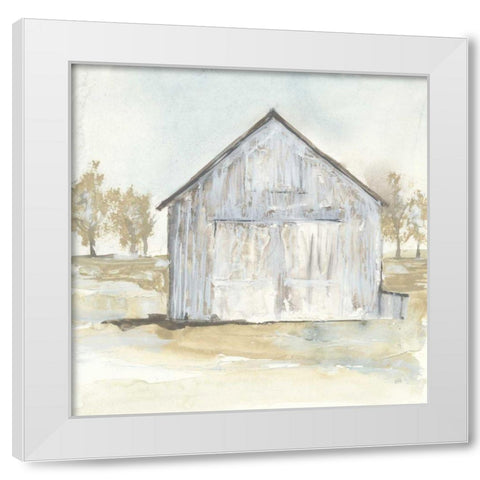 White Barn I White Modern Wood Framed Art Print by Paschke, Chris