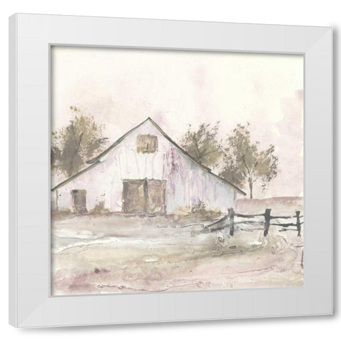 White Barn II White Modern Wood Framed Art Print by Paschke, Chris