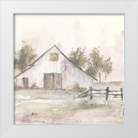 White Barn II White Modern Wood Framed Art Print by Paschke, Chris