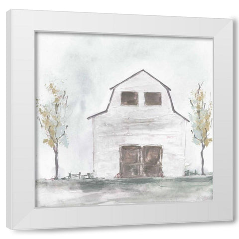 White Barn IV White Modern Wood Framed Art Print by Paschke, Chris