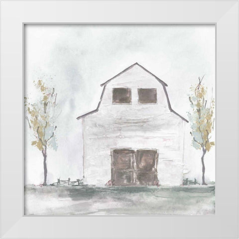 White Barn IV White Modern Wood Framed Art Print by Paschke, Chris