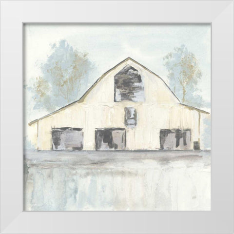 White Barn V White Modern Wood Framed Art Print by Paschke, Chris