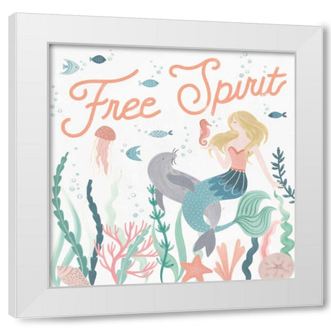 Under the Sea II White Modern Wood Framed Art Print by Marshall, Laura