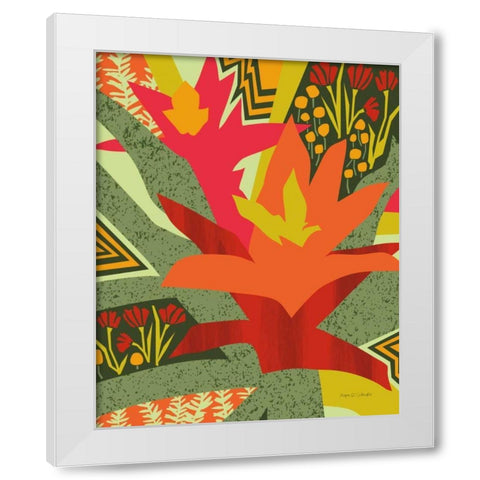 Bromeliad White Modern Wood Framed Art Print by Gallagher, Megan