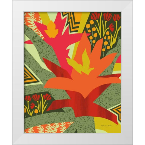 Bromeliad White Modern Wood Framed Art Print by Gallagher, Megan