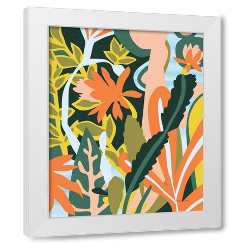 Cactus Flower White Modern Wood Framed Art Print by Gallagher, Megan