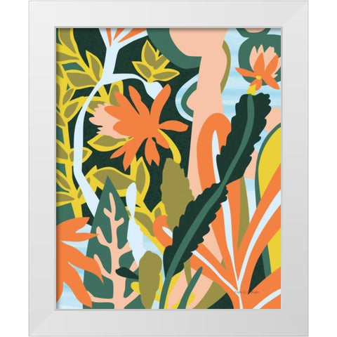 Cactus Flower White Modern Wood Framed Art Print by Gallagher, Megan