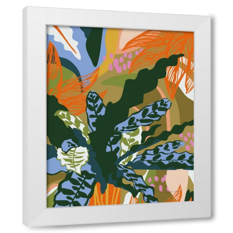 Calathea White Modern Wood Framed Art Print by Gallagher, Megan