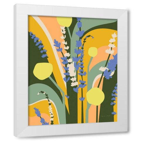 Lavender and Craspedia White Modern Wood Framed Art Print by Gallagher, Megan