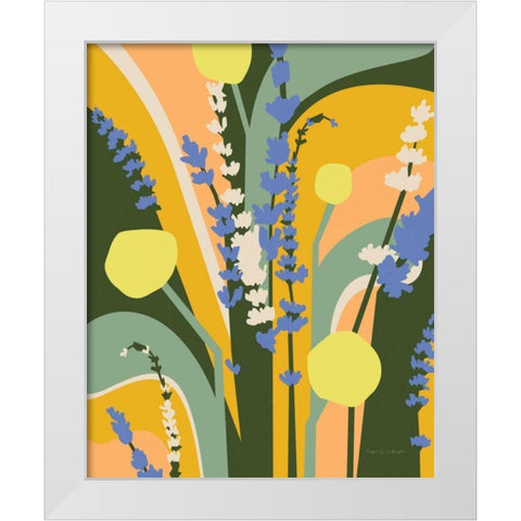 Lavender and Craspedia White Modern Wood Framed Art Print by Gallagher, Megan