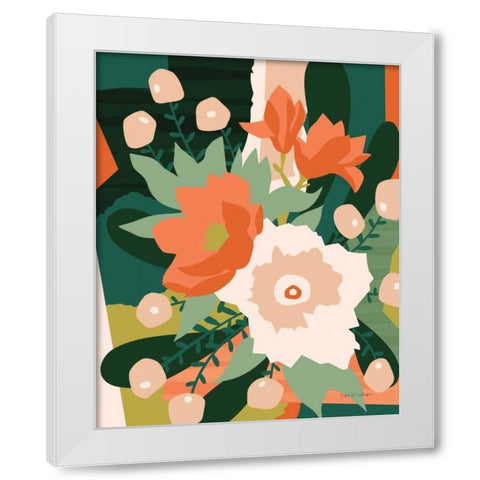 Stained Glass White Modern Wood Framed Art Print by Gallagher, Megan