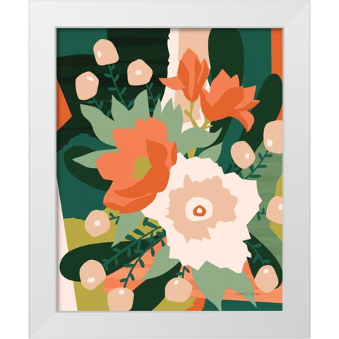 Stained Glass White Modern Wood Framed Art Print by Gallagher, Megan