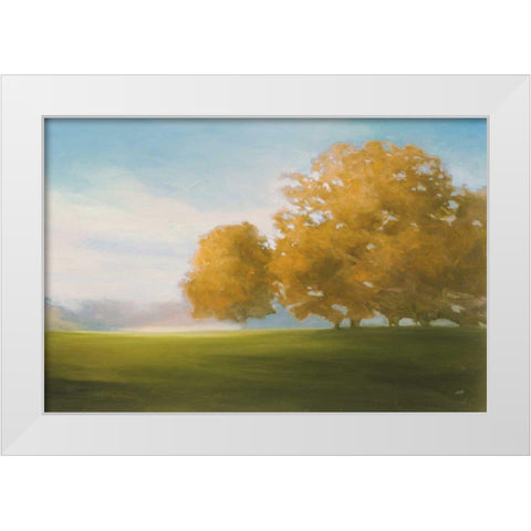 Autumn Glow Gold White Modern Wood Framed Art Print by Purinton, Julia