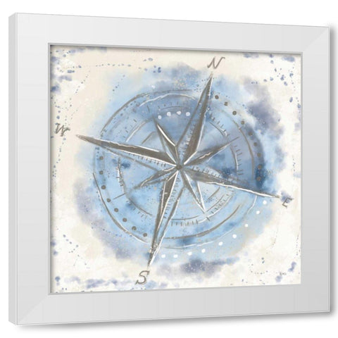 Explore the World III Blue Brown White Modern Wood Framed Art Print by Charron, Veronique