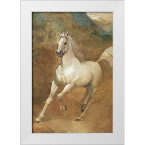 White Knight Crop White Modern Wood Framed Art Print by Hristova, Albena
