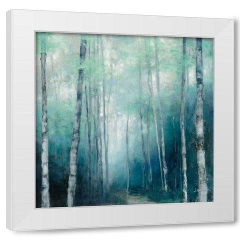 To the Woods White Modern Wood Framed Art Print by Purinton, Julia