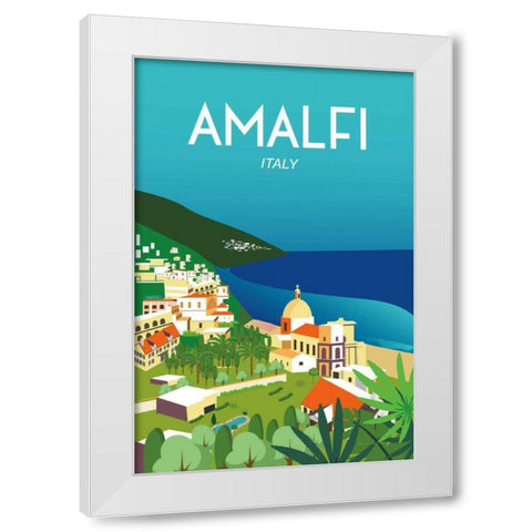 Amalfi White Modern Wood Framed Art Print by Escalante, Omar