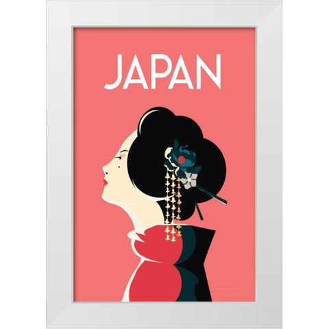 Japan White Modern Wood Framed Art Print by Escalante, Omar