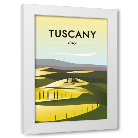Tuscany White Modern Wood Framed Art Print by Escalante, Omar