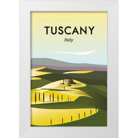 Tuscany White Modern Wood Framed Art Print by Escalante, Omar