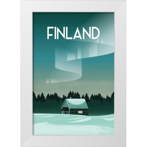 Finland I White Modern Wood Framed Art Print by Escalante, Omar