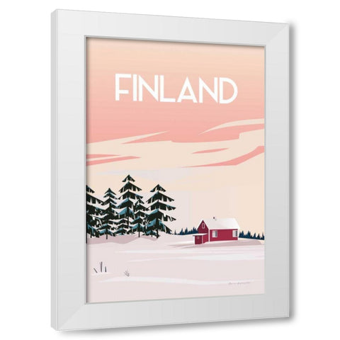 Finland II White Modern Wood Framed Art Print by Escalante, Omar